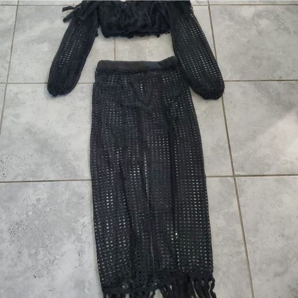 WOMEN'S SEXY 2 PIECE OUTFITS SOLID COLOR OFF SHOUL - Picture 2 of 4